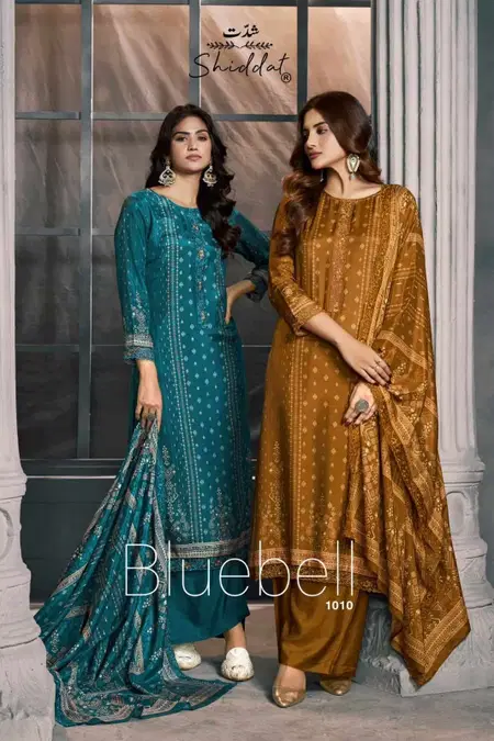 Bluebell 1010 By Shiddat Muslin Printed Bulk Dress Material Orders In India